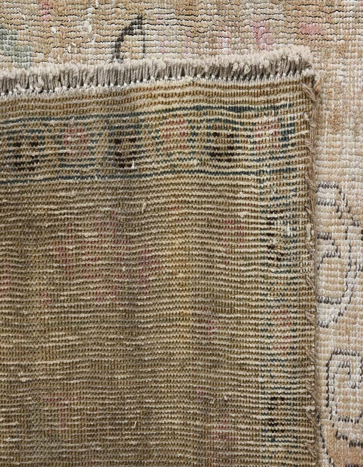 Detail image of  9' 10 x 13'  Hand Knotted Ultra Vintage Persian Wool Rug