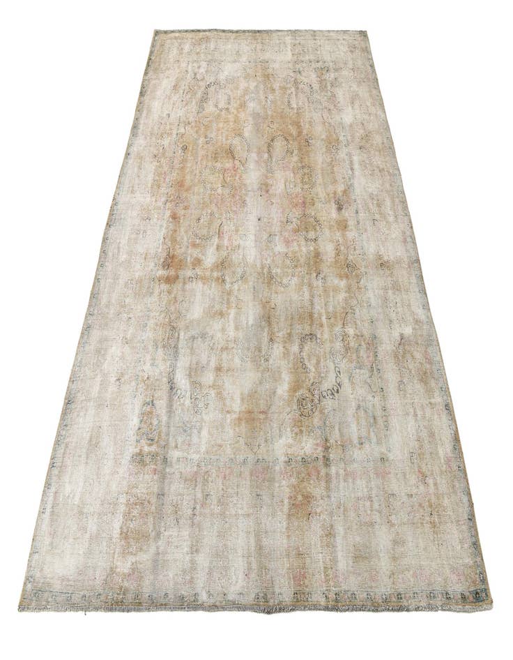 Detail image of  9' 10 x 13'  Hand Knotted Ultra Vintage Persian Wool Rug