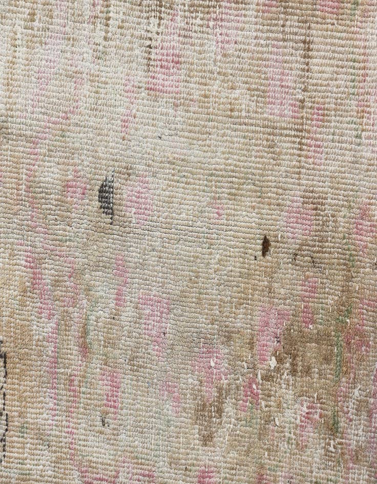 Detail image of  9' 10 x 13'  Hand Knotted Ultra Vintage Persian Wool Rug