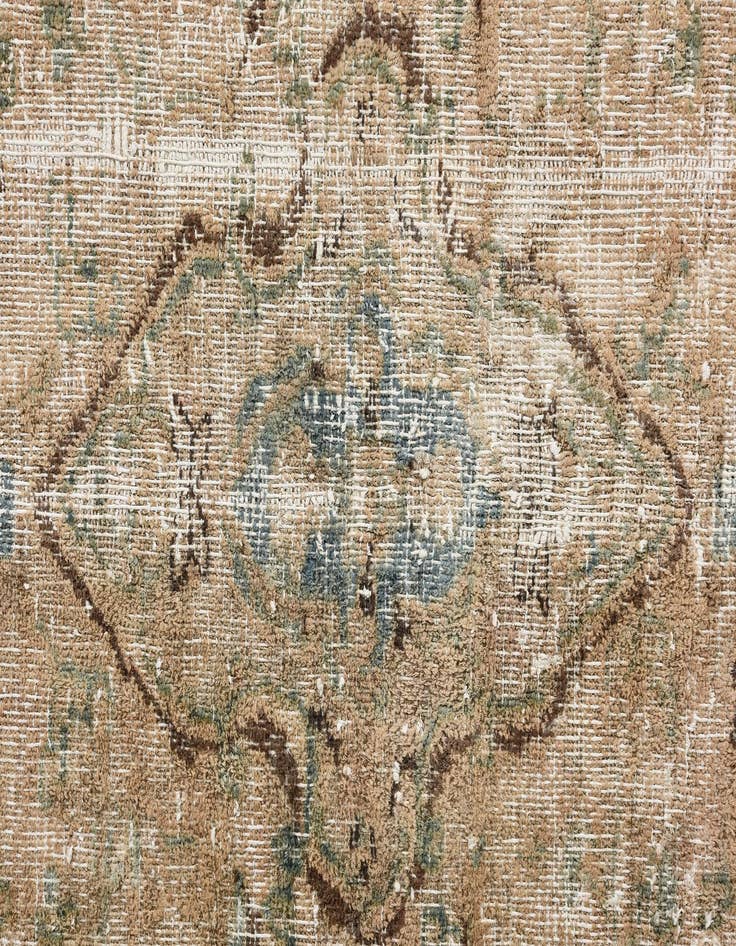 Detail image of  9' 10 x 12'  Hand Knotted Ultra Vintage Persian Wool Rug