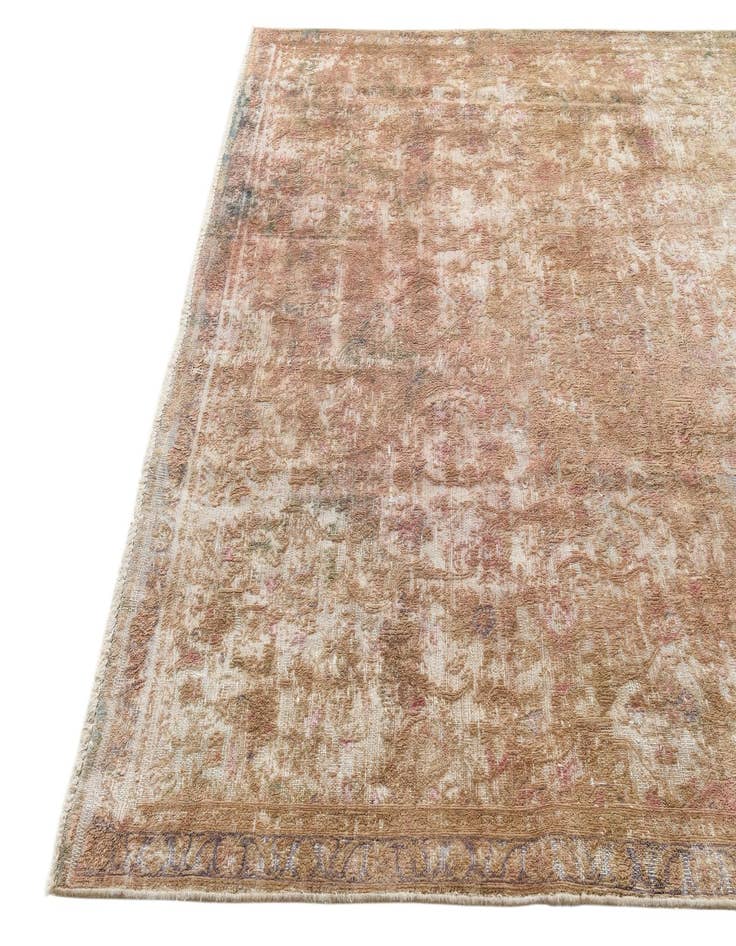 Detail image of  7' x 10'  Hand Knotted Ultra Vintage Persian Wool Rug