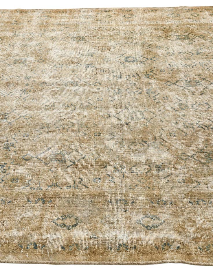 Detail image of  7' 3 x 10' 3  Hand Knotted Ultra Vintage Persian Wool Rug