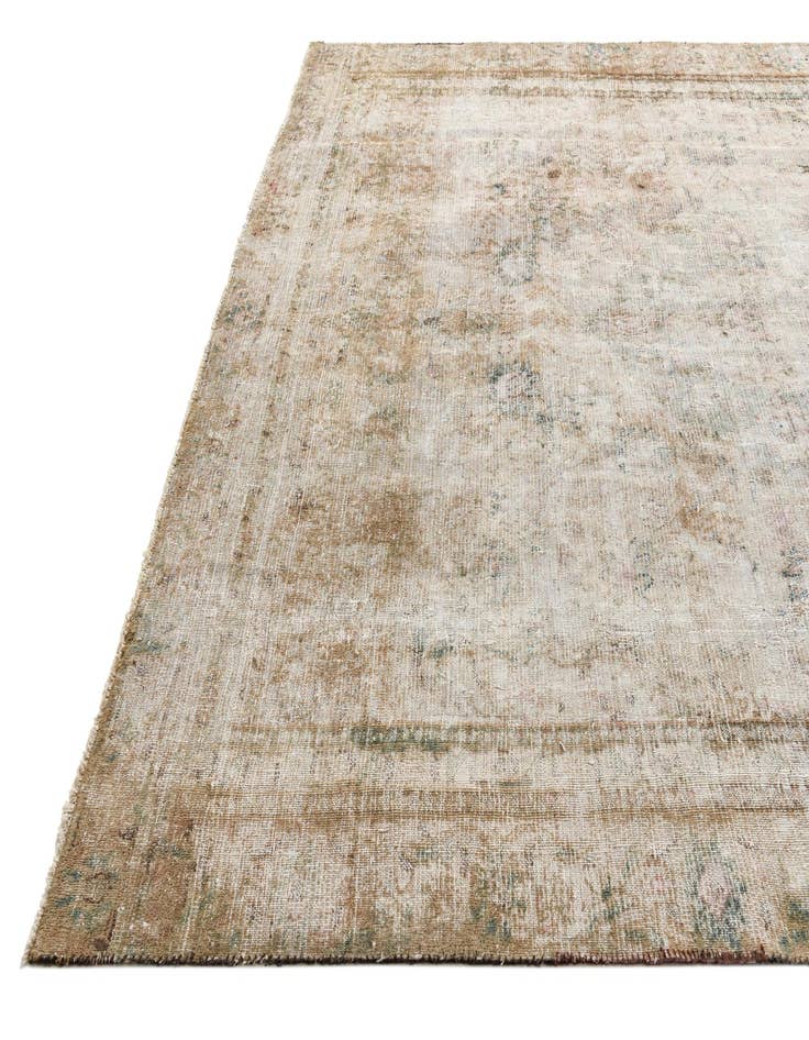 Detail image of  8' 2 x 11'  Hand Knotted Ultra Vintage Persian Wool Rug