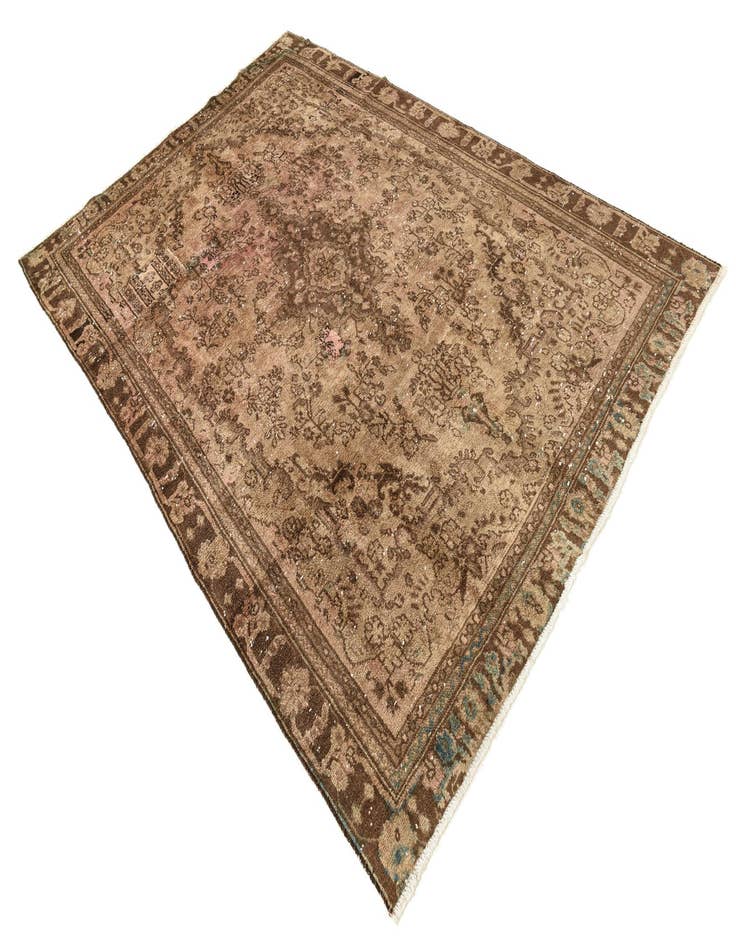 Detail image of  6' 6 x 9' 5  Hand Knotted Ultra Vintage Persian Wool Rug