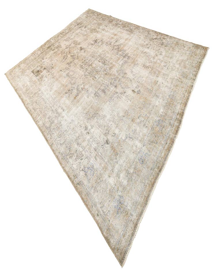 Detail image of  9' 2 x 12'  Hand Knotted Ultra Vintage Persian Wool Rug