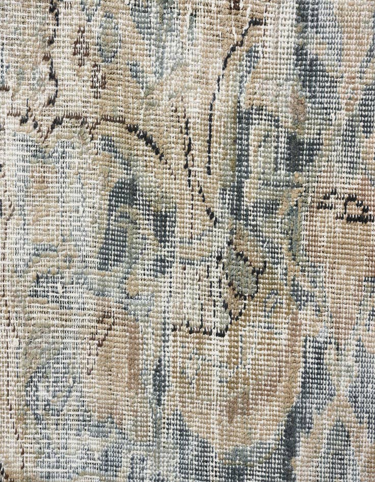 Detail image of  6' 2 x 9' 2  Hand Knotted Ultra Vintage Persian Wool Rug