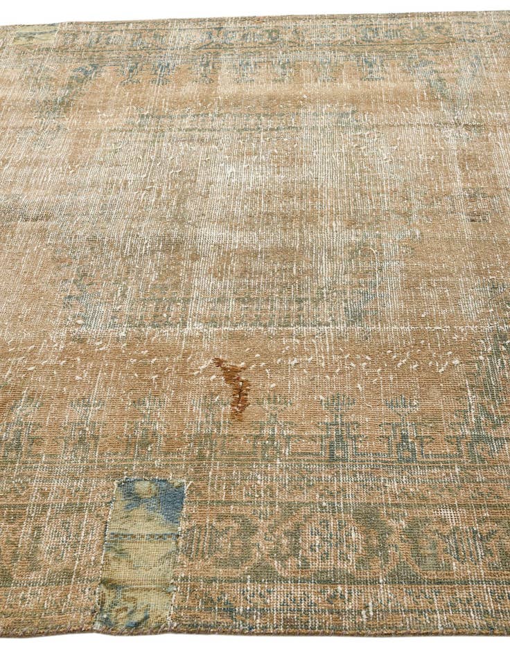 Detail image of  6' 5 x 9' 2  Hand Knotted Ultra Vintage Persian Wool Rug