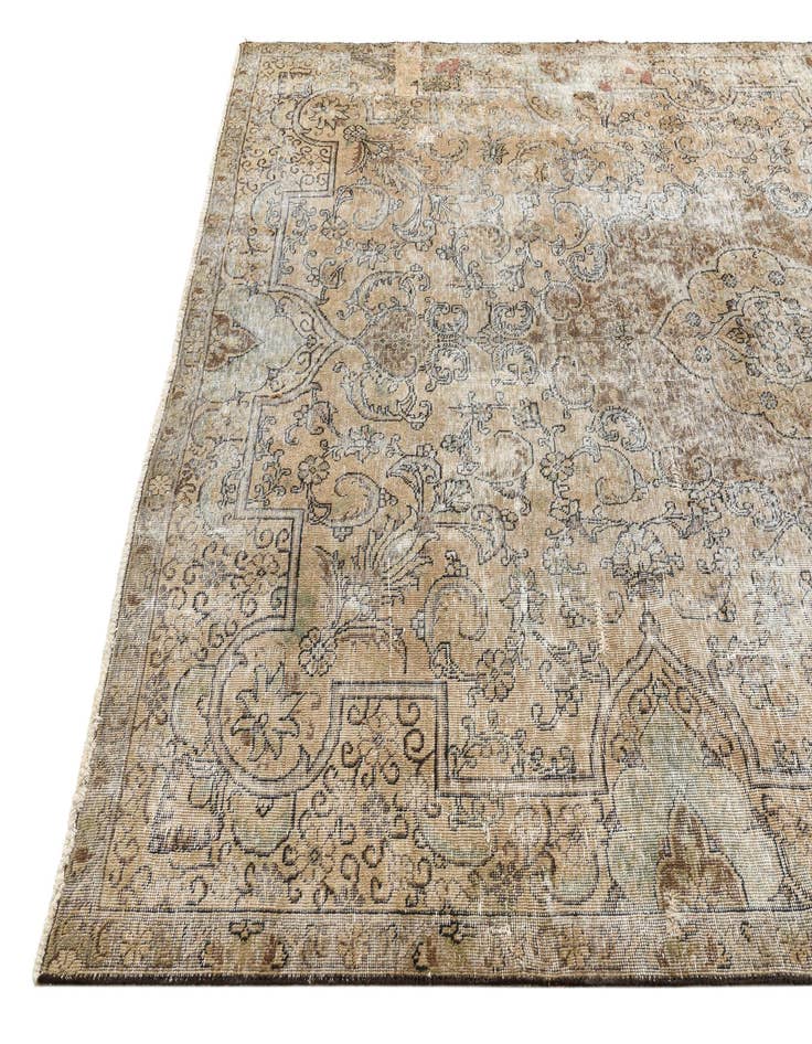 Detail image of  7' 6 x 10' 9  Hand Knotted Ultra Vintage Persian Wool Rug