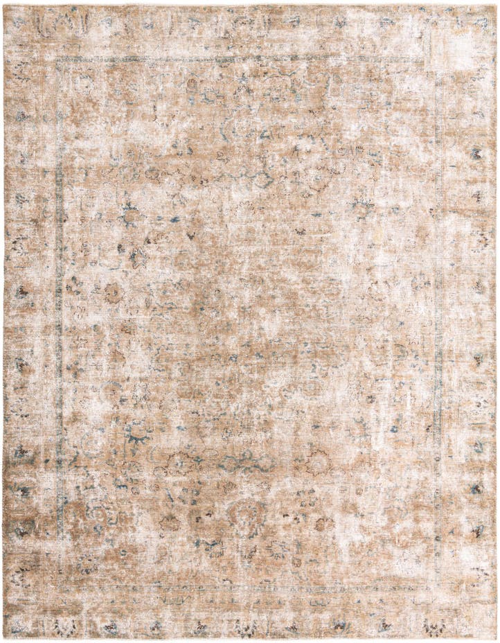 9' x 11' 6  Hand Knotted Ultra Vintage Persian W...