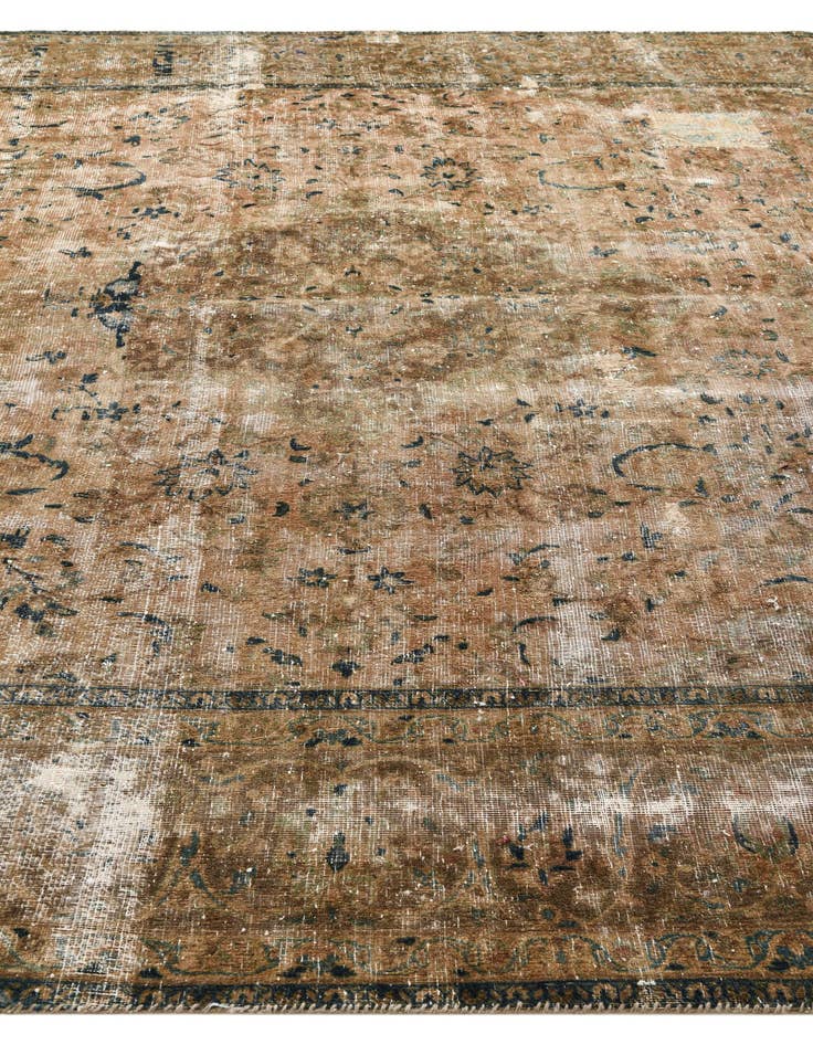 Detail image of  9' 5 x 11' 2  Hand Knotted Ultra Vintage Persian Wool Rug