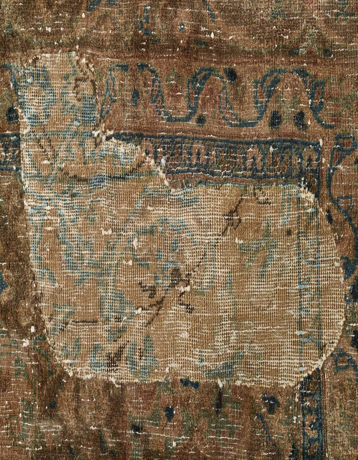 Detail image of  9' 5 x 11' 2  Hand Knotted Ultra Vintage Persian Wool Rug