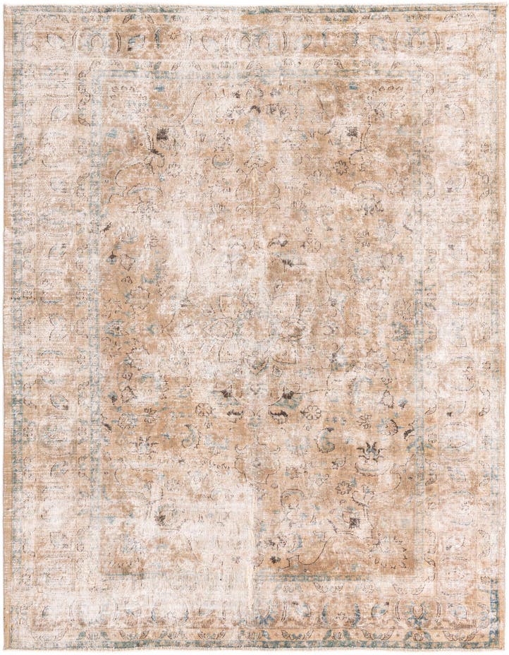  6' 8 x 9' 4  Hand Knotted Ultra Vintage Persian W...