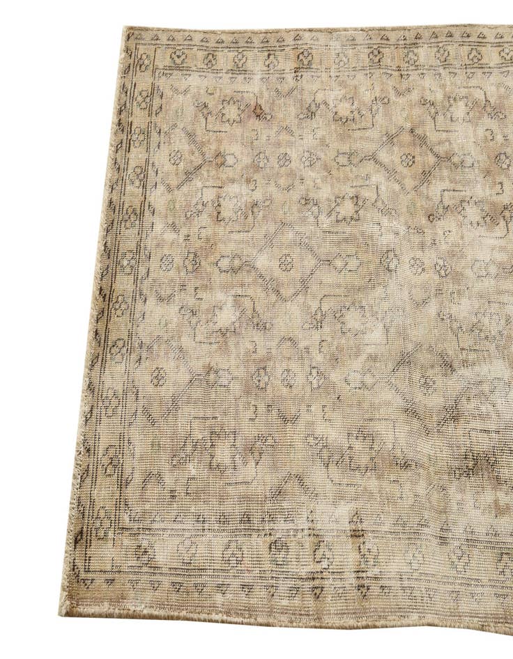 Detail image of  3' 3 x 5'  Hand Knotted Ultra Vintage Persian Wool Rug