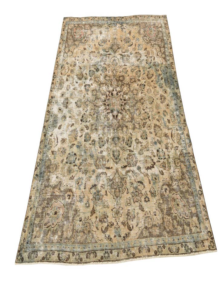 Detail image of  6' 5 x 9' 4  Hand Knotted Ultra Vintage Persian Wool Rug