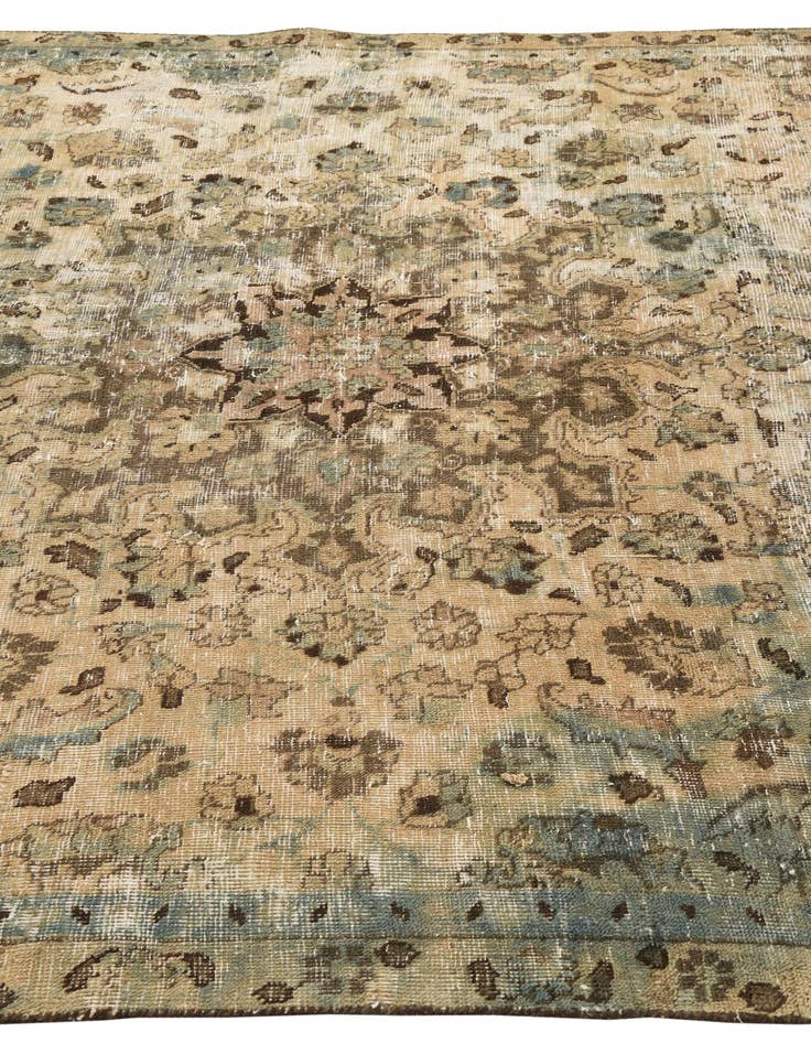 Detail image of  6' 5 x 9' 4  Hand Knotted Ultra Vintage Persian Wool Rug