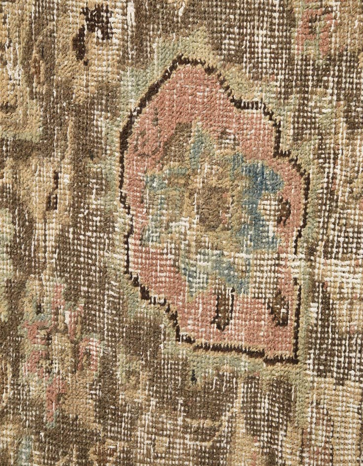Detail image of  6' 5 x 9' 4  Hand Knotted Ultra Vintage Persian Wool Rug