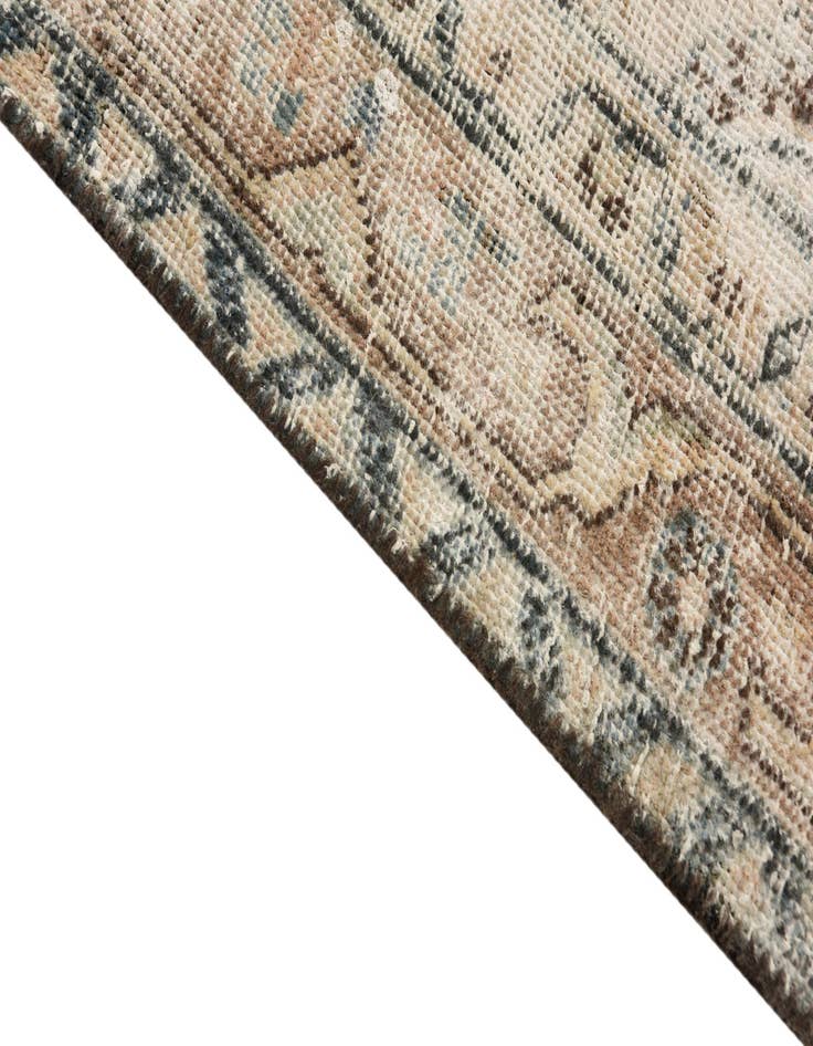 Detail image of  5' 8 x 8' 7  Hand Knotted Ultra Vintage Persian Wool Rug