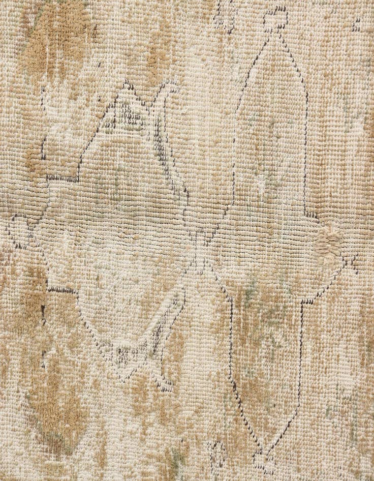 Detail image of  5' 8 x 8' 3  Hand Knotted Ultra Vintage Persian Wool Rug