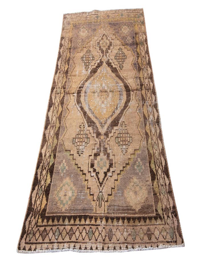 Detail image of  4' 5 x 7' 7  Hand Knotted Ultra Vintage Persian Wool Rug