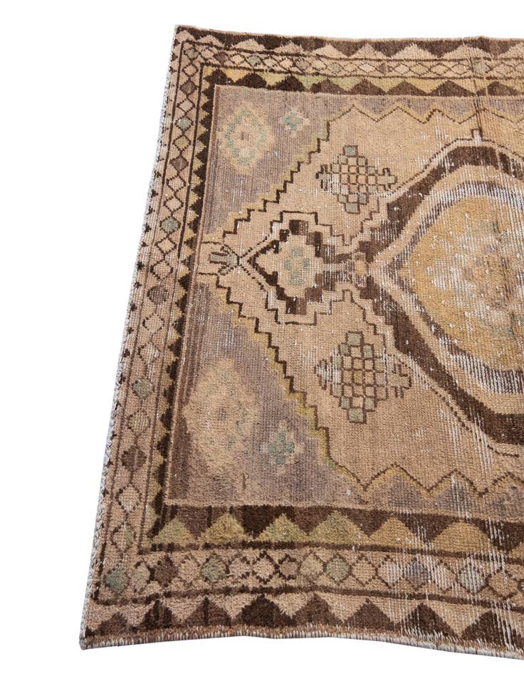 Detail image of  4' 5 x 7' 7  Hand Knotted Ultra Vintage Persian Wool Rug