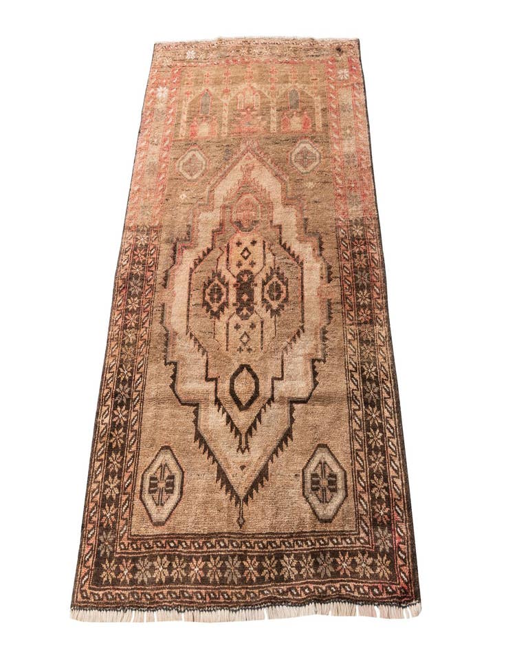 Detail image of  3' 5 x 5' 3  Hand Knotted Ultra Vintage Persian Wool Rug