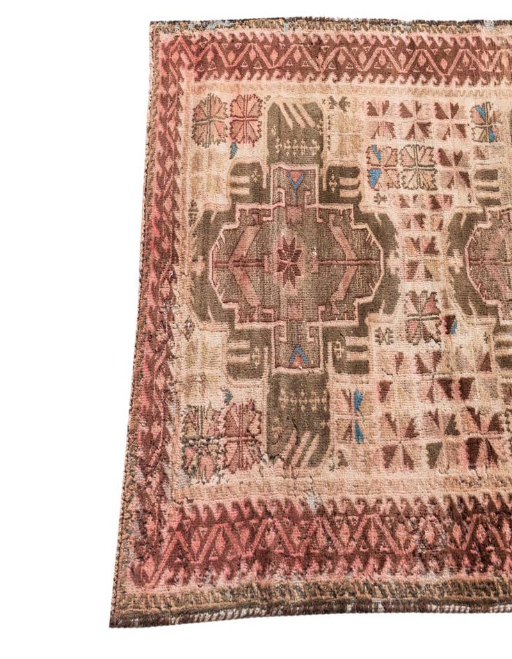 Detail image of  2' 10 x 4' 3  Hand Knotted Ultra Vintage Persian Wool Rug