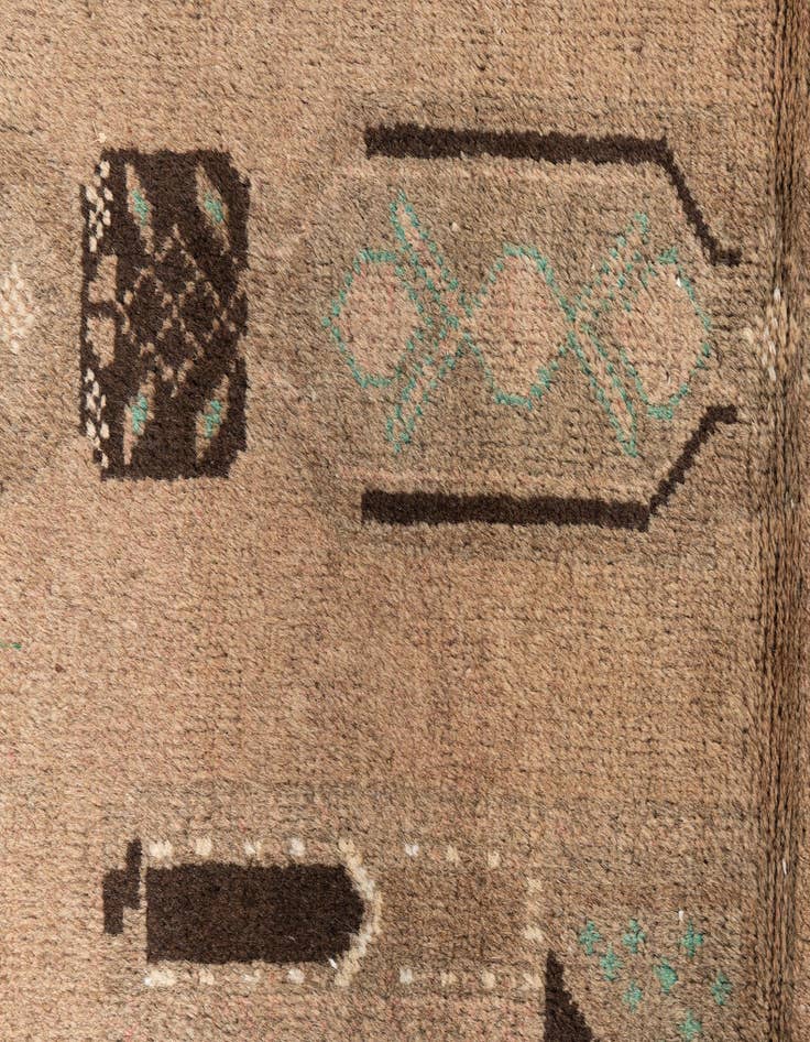 Detail image of  3' 4 x 5' 9  Hand Knotted Ultra Vintage Persian Wool Rug