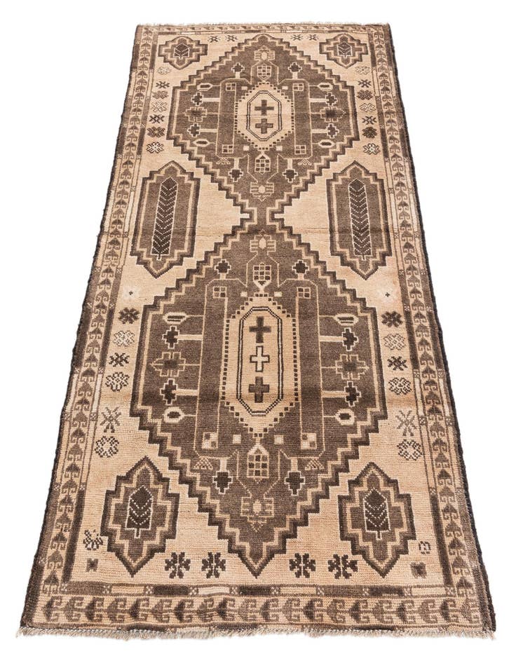 Detail image of  3' 4 x 6'  Hand Knotted Ultra Vintage Persian Wool Rug