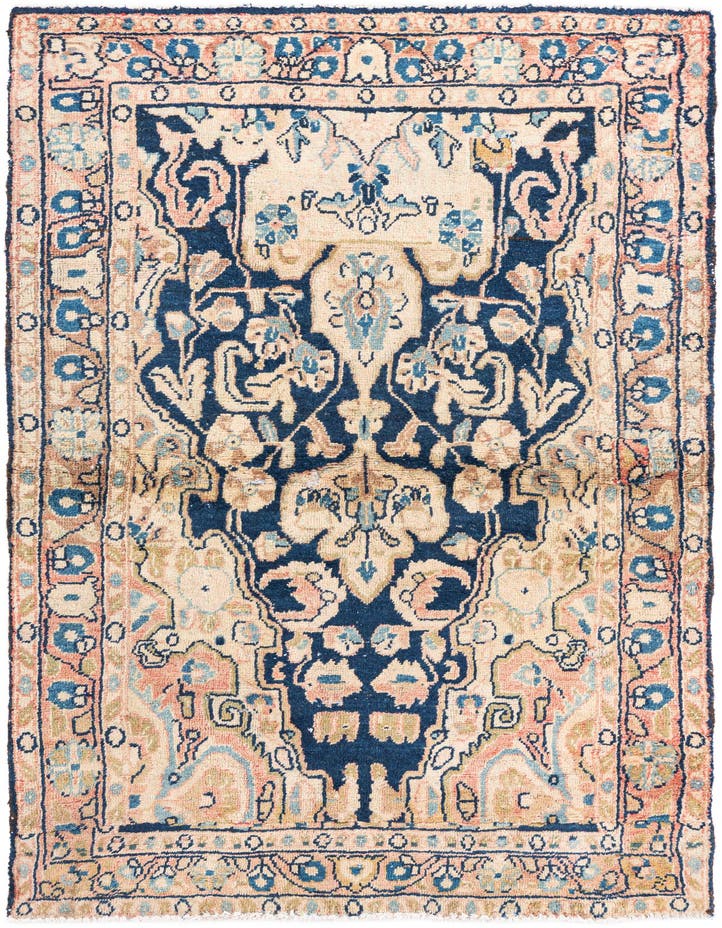  3' 6 x 5' 6  Hand Knotted Ultra Vintage Persian W...