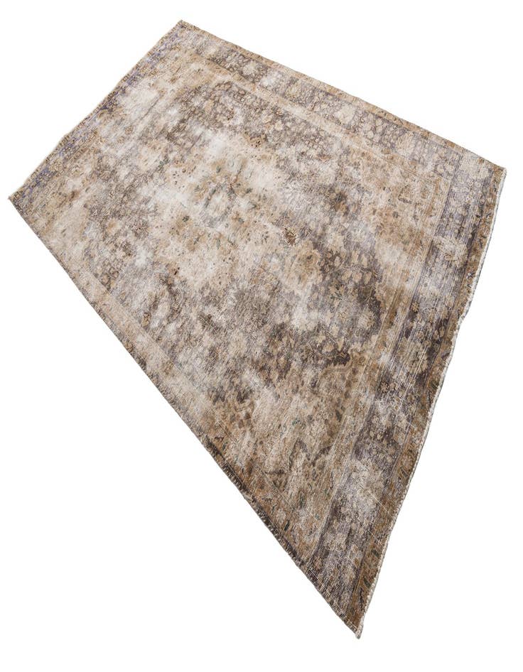 Detail image of  6' x 9' 8  Hand Knotted Ultra Vintage Persian Wool Rug