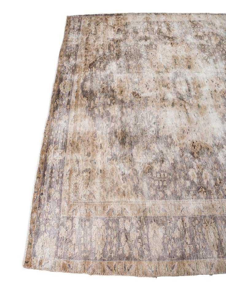 Detail image of  6' x 9' 8  Hand Knotted Ultra Vintage Persian Wool Rug
