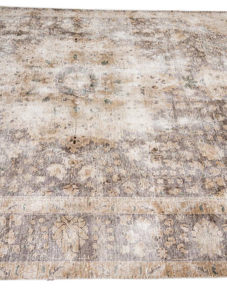 Detail image of  6' x 9' 8  Hand Knotted Ultra Vintage Persian Wool Rug