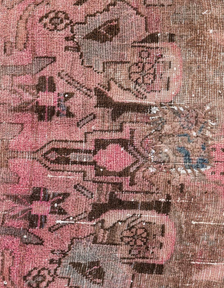 Detail image of  4' 2 x 7'  Hand Knotted Ultra Vintage Persian Wool Rug