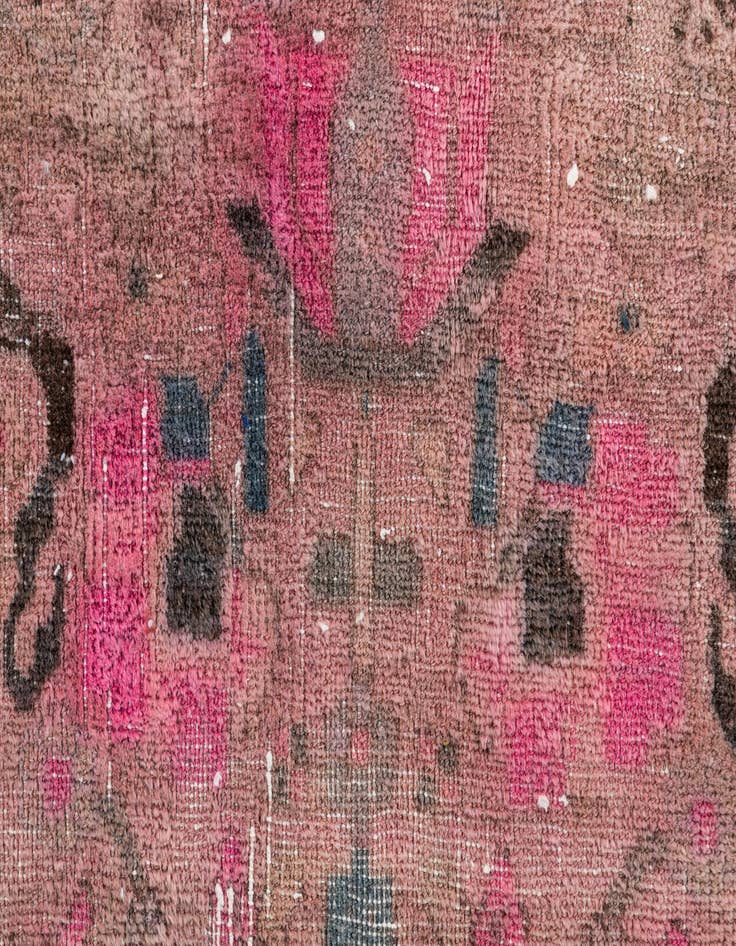 Detail image of  4' 2 x 7'  Hand Knotted Ultra Vintage Persian Wool Rug