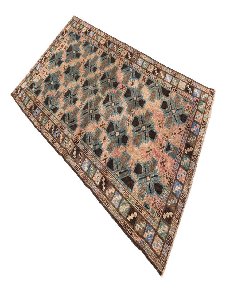 Detail image of  3' 4 x 6'  Hand Knotted Ultra Vintage Persian Wool Rug