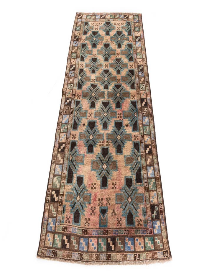 Detail image of  3' 4 x 6'  Hand Knotted Ultra Vintage Persian Wool Rug