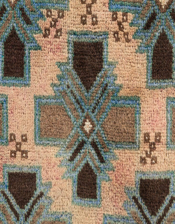 Detail image of  3' 4 x 6'  Hand Knotted Ultra Vintage Persian Wool Rug