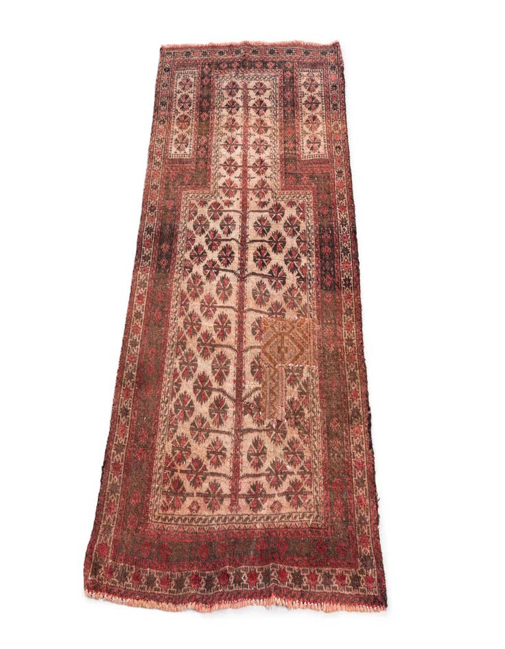 Detail image of  2' 7 x 4' 5  Hand Knotted Ultra Vintage Persian Wool Rug