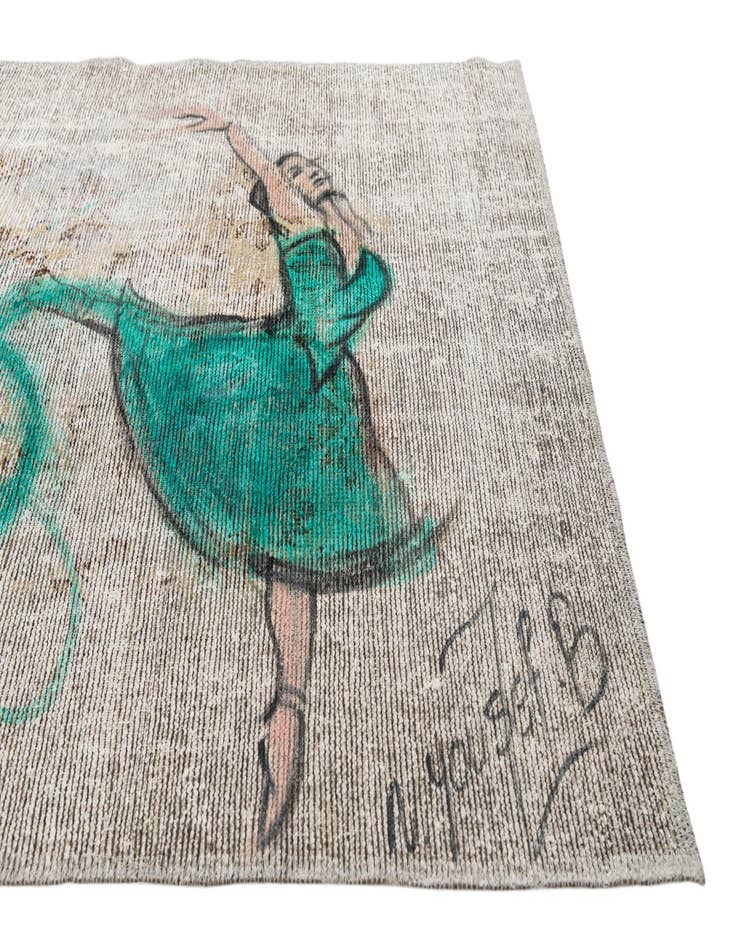 Detail image of  3' 3 x 5' 3  Hand Knotted Ultra Vintage Persian Wool Rug