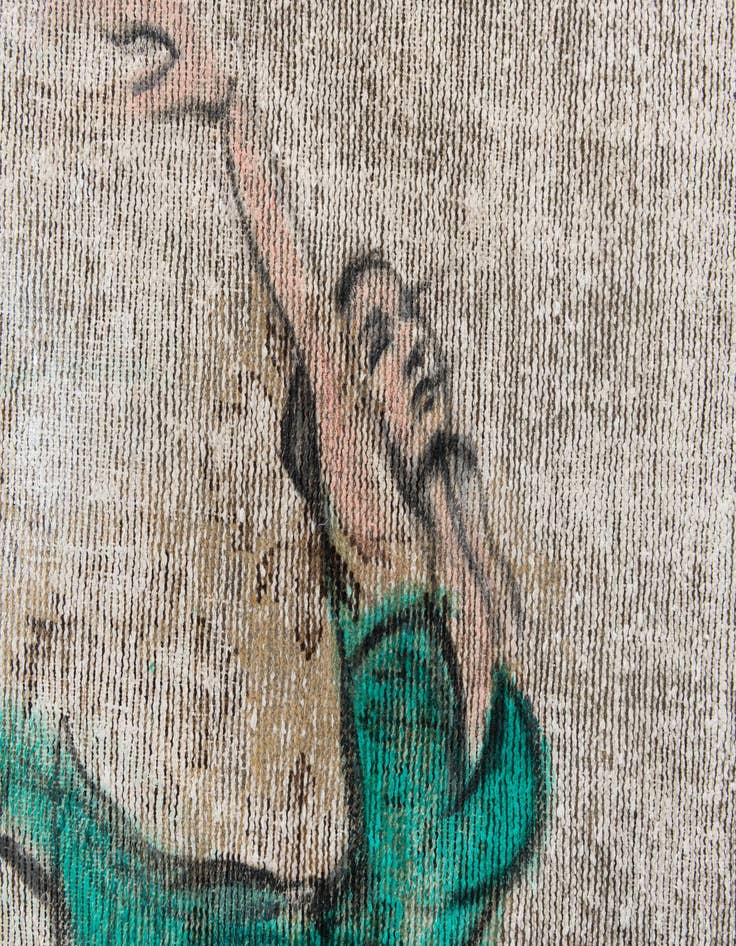 Detail image of  3' 3 x 5' 3  Hand Knotted Ultra Vintage Persian Wool Rug