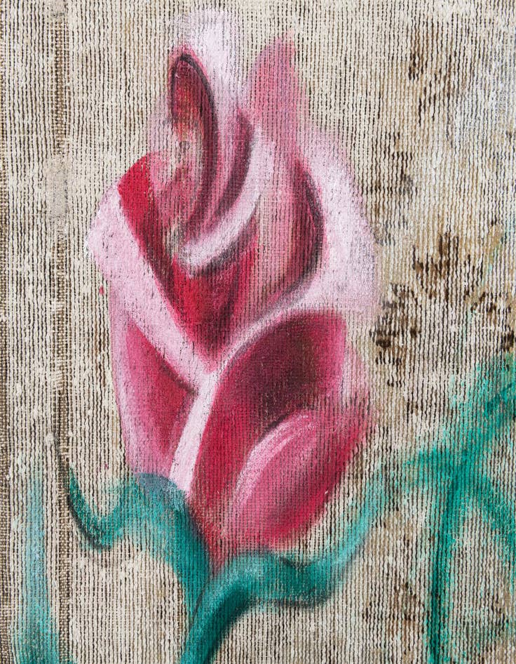 Detail image of  3' 3 x 5' 3  Hand Knotted Ultra Vintage Persian Wool Rug