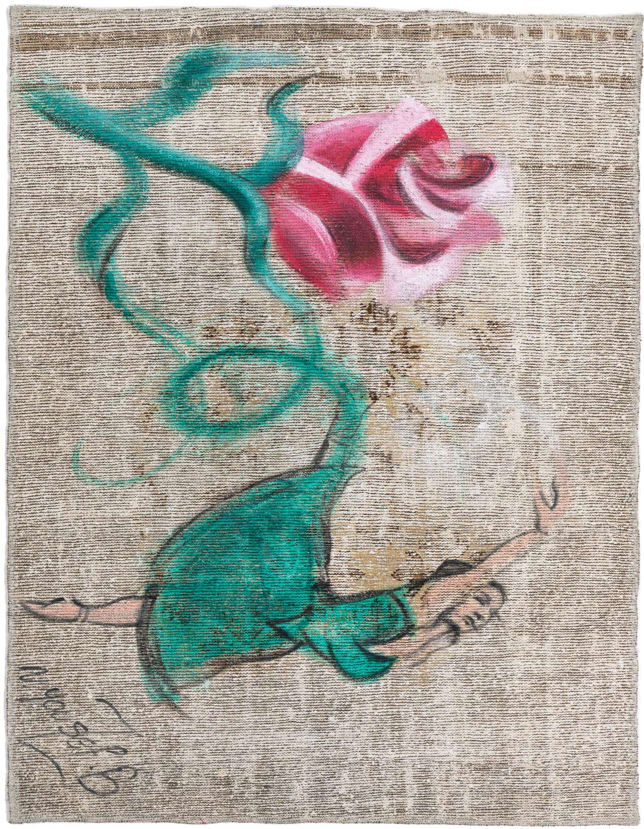 Primary image  3' 3 x 5' 3  Hand Knotted Ultra Vintage Persian Wool Rug