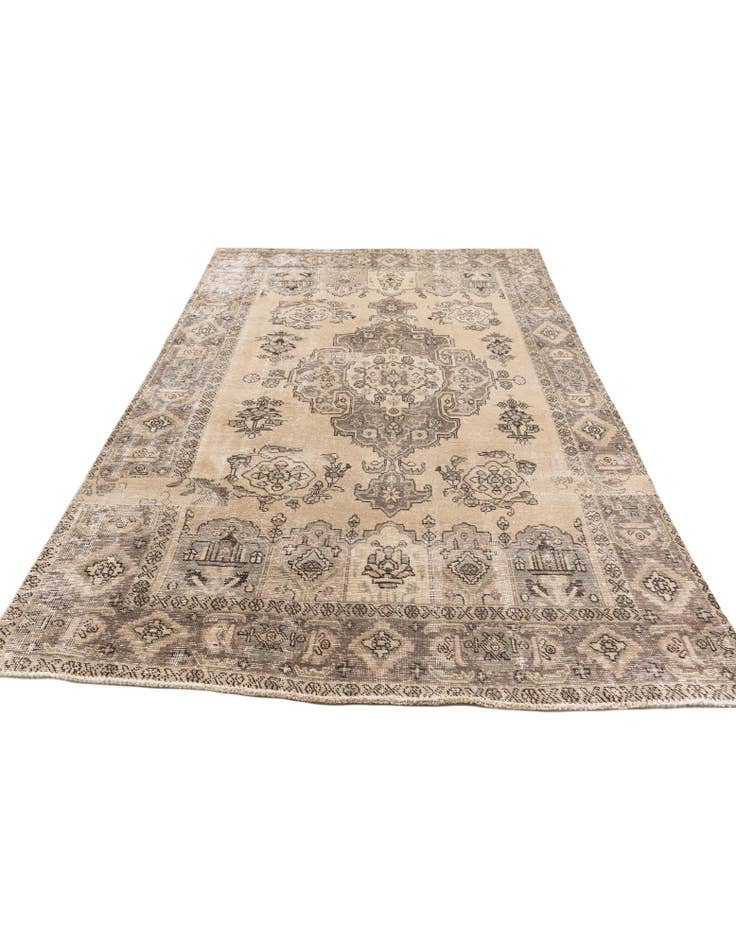 Detail image of  6' 5 x 9' 8  Hand Knotted Ultra Vintage Persian Wool Rug