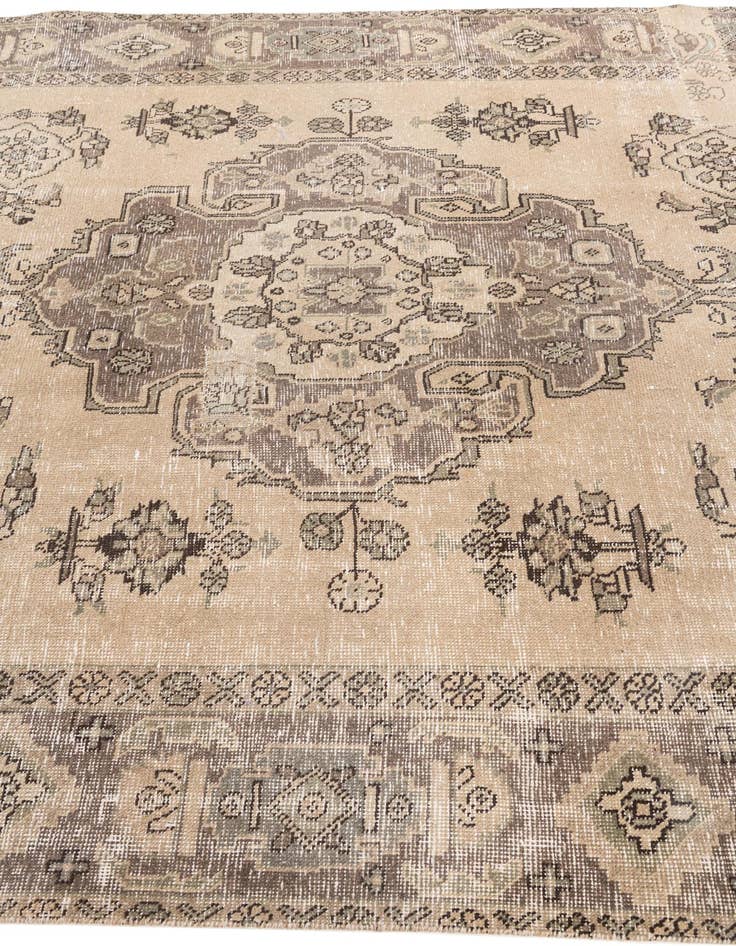 Detail image of  6' 5 x 9' 8  Hand Knotted Ultra Vintage Persian Wool Rug
