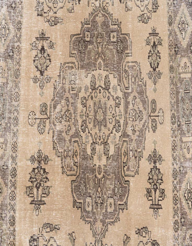 Detail image of  6' 5 x 9' 8  Hand Knotted Ultra Vintage Persian Wool Rug
