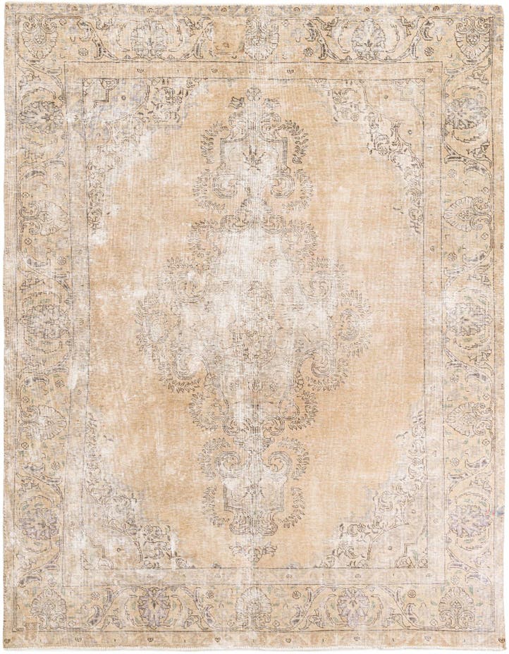  7' 7 x 10' 4  Hand Knotted Ultra Vintage Persian W...