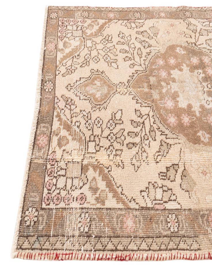 Detail image of  3' 3 x 4' 6  Hand Knotted Ultra Vintage Persian Wool Rug