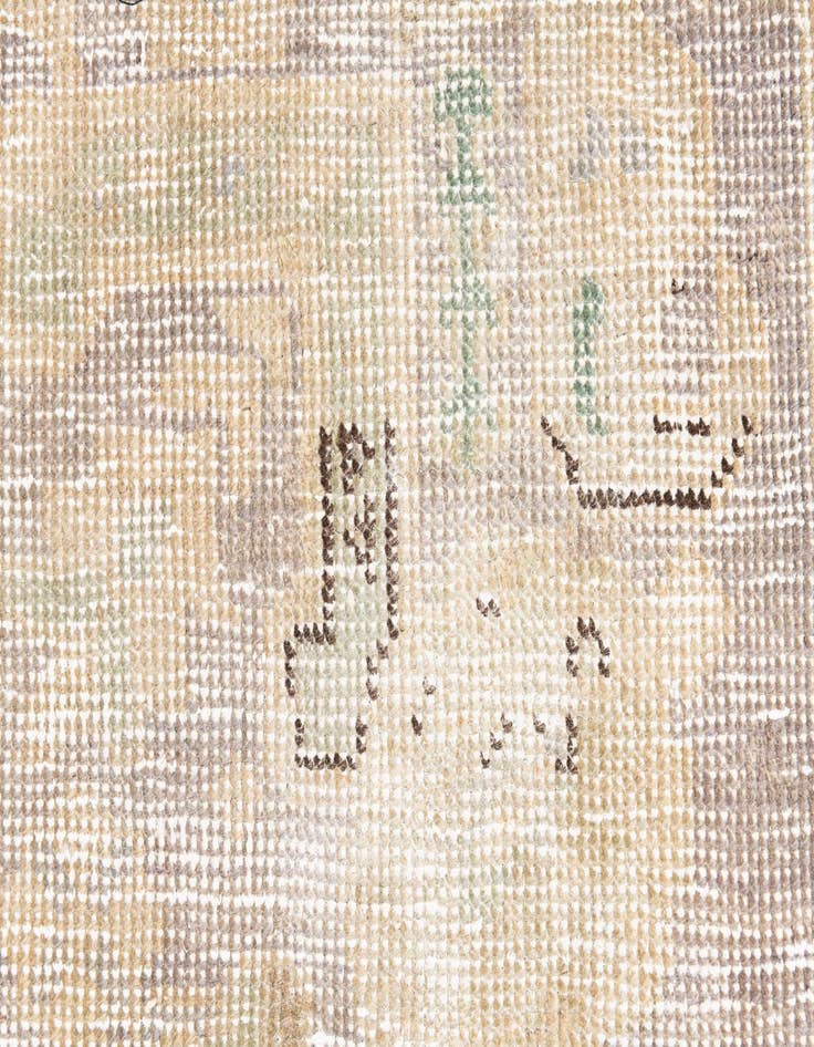 Detail image of  2' 10 x 4' 6  Hand Knotted Ultra Vintage Persian Wool Rug