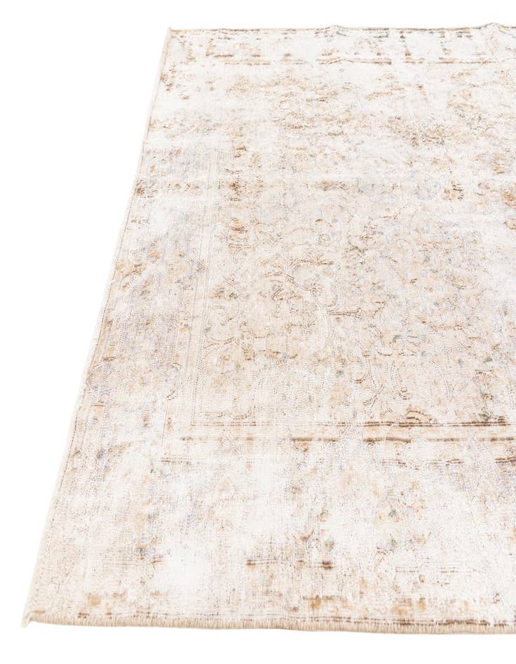 Detail image of  4' 10 x 8'  Hand Knotted Ultra Vintage Persian Wool Rug