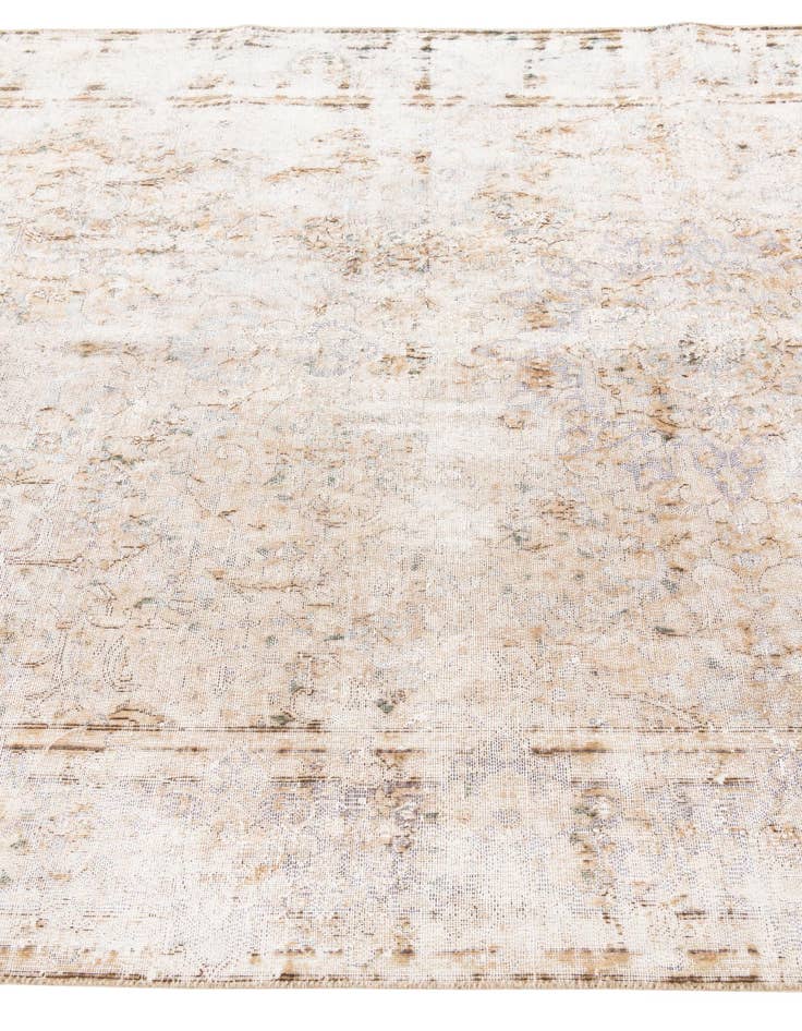 Detail image of  4' 10 x 8'  Hand Knotted Ultra Vintage Persian Wool Rug